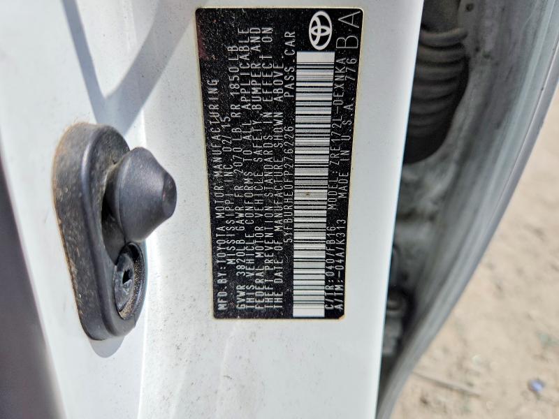 61483876 :رقم المزاد ، 5YFBURHE0FP276226 vin ، 2015 Toyota Corolla مزاد بيع