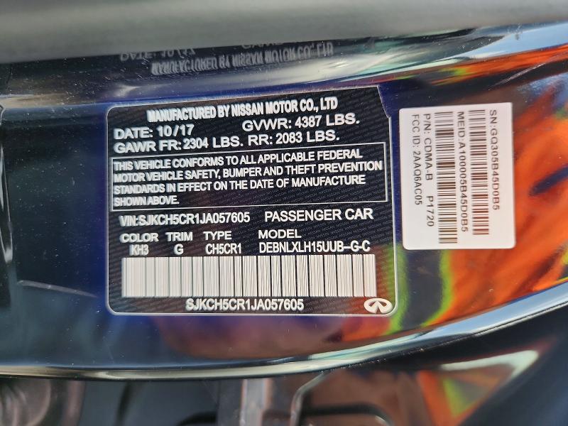 Продаж на аукціоні авто 2018 Infiniti Qx30, vin: SJKCH5CR1JA057605, номер лоту: 61542156