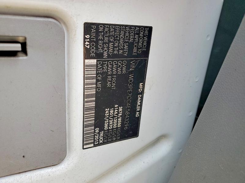 59085596 :رقم المزاد ، WD3PE7CC4E5843296 vin ، 2014 Mercedes-benz Sprinter مزاد بيع