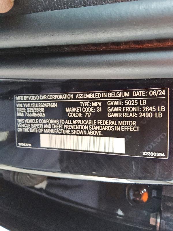 Продаж на аукціоні авто 2025 Volvo Xc40, vin: YV4L12UJ3S2474604, номер лоту: 60891006
