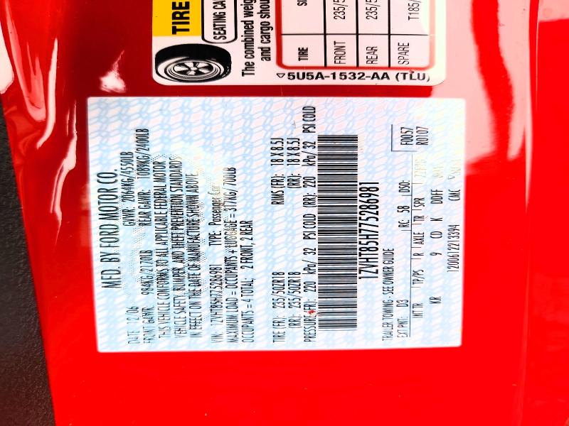 63571356 :رقم المزاد ، 1ZVHT85H775286981 vin ، 2007 Ford Mustang مزاد بيع