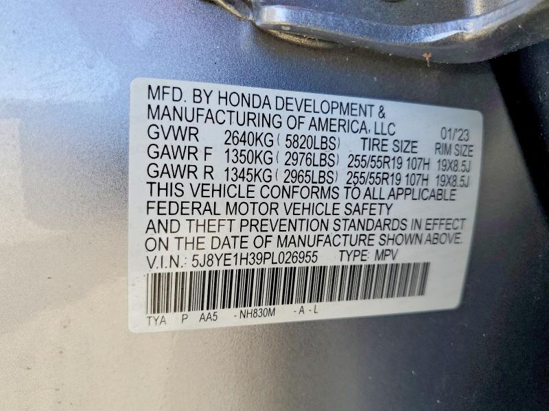 61375266 :رقم المزاد ، 5J8YE1H39PL026955 vin ، 2023 Acura Mdx مزاد بيع