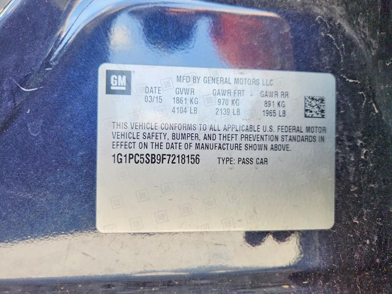 Продажа на аукционе авто 2015 Chevrolet Cruze, vin: 1G1PC5SB9F7218156, номер лота: 62113896