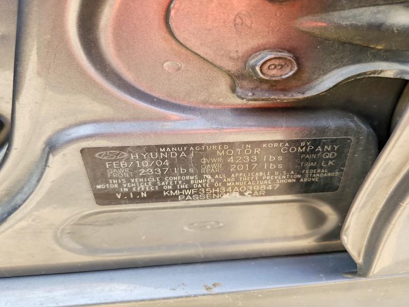 60753536 :رقم المزاد ، KMHWF35H34A039847 vin ، 2004 Hyundai Sonata مزاد بيع