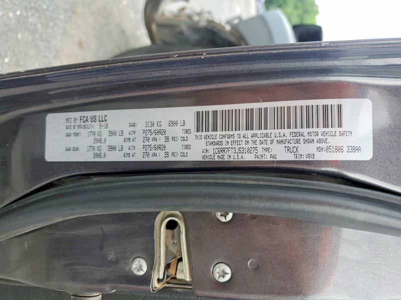 Aukcja sprzedaży 2018 Ram 1500, vin: 1C6RR7FT3JS310275, numer aukcji: 61229756