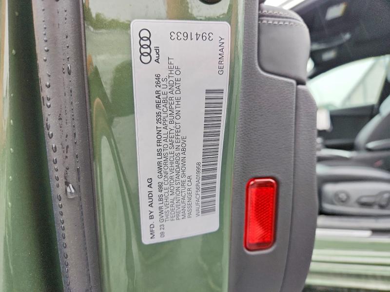 2024 Audi A5 მანქანა იყიდება აუქციონზე, vin: WAUFACF56RA019958, აუქციონის ნომერი: 60926966