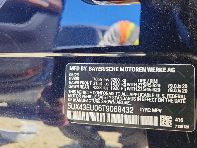 Aukcja sprzedaży 2026 Bmw X5, vin: 5UX43EU06T9068432, numer aukcji: 60133896