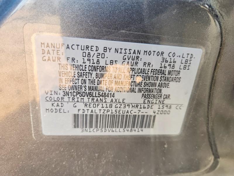 Продаж на аукціоні авто 2020 Nissan Kicks, vin: 3N1CP5DV6LL548414, номер лоту: 61520906