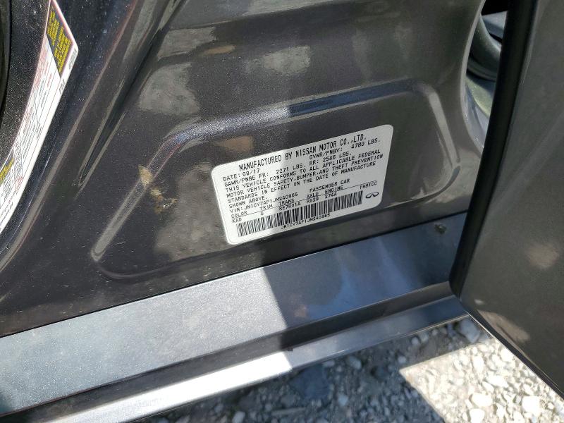 58997236 :رقم المزاد ، JN1CV7AP1JM240965 vin ، 2018 Infiniti Q50 مزاد بيع