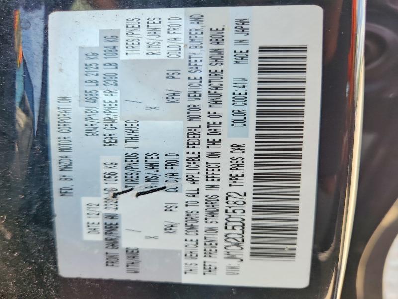 Aukcja sprzedaży 2013 Mazda 5, vin: JM1CW2CL5D0151872, numer aukcji: 59547576