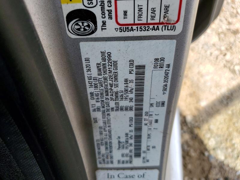62492696 :رقم المزاد ، 3FADP4EJ2EM122990 vin ، 2014 Ford Fiesta مزاد بيع