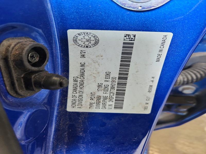Продаж на аукціоні авто 2021 Honda Civic, vin: 2HGFC2F73MH015130, номер лоту: 63024116