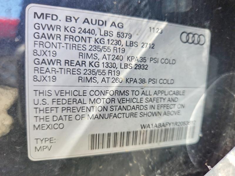 59302926 :رقم المزاد ، WA1ABAFY1R2053612 vin ، 2024 Audi Q5 مزاد بيع