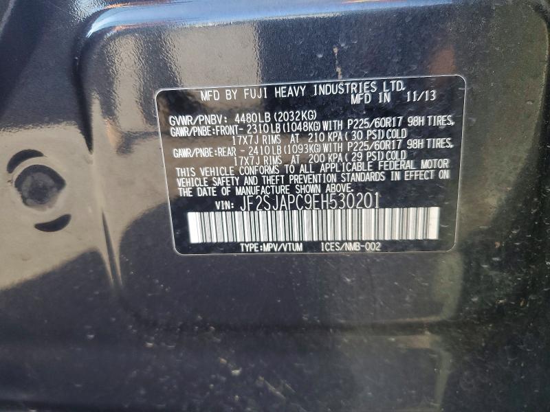 62969896 :رقم المزاد ، JF2SJAPC9EH530201 vin ، 2014 Subaru Forester مزاد بيع
