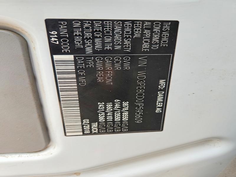 Продаж на аукціоні авто 2018 Mercedes-benz Sprinter, vin: WD3PE8CD0JP595609, номер лоту: 60973046