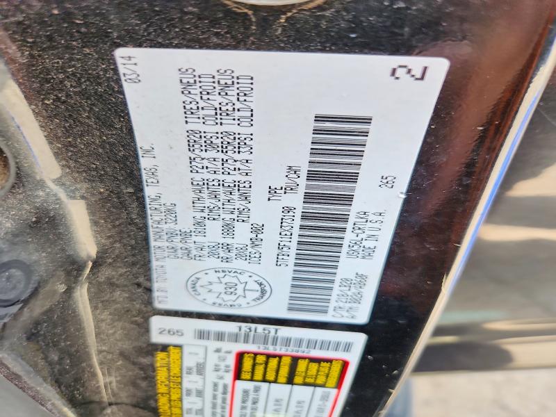 62582226 :رقم المزاد ، 5TFBY5F11EX373190 vin ، 2014 Toyota Tundra مزاد بيع