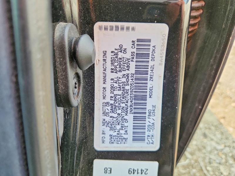 Продаж на аукціоні авто 2009 Toyota Corolla, vin: 1NXBU40E59Z051432, номер лоту: 61136286