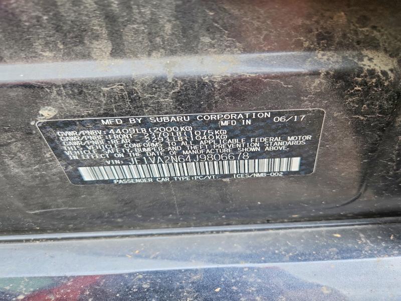 62606426 :رقم المزاد ، JF1VA2N64J9806678 vin ، 2018 Subaru Wrx مزاد بيع