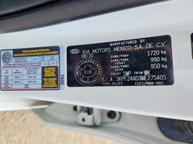 Aukcja sprzedaży 2021 Kia Forte, vin: 3KPF24AD3ME275405, numer aukcji: 59990276