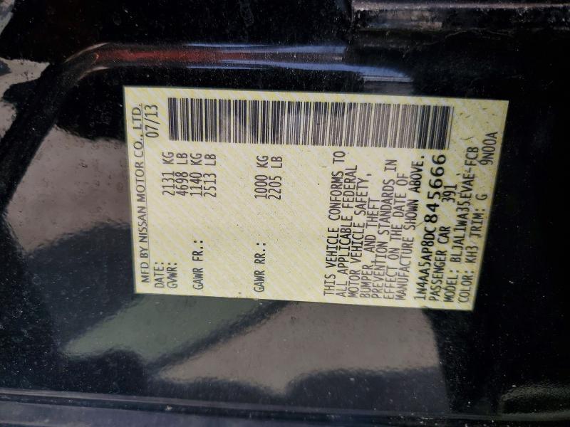 Aukcja sprzedaży 2013 Nissan Maxima, vin: 1N4AA5AP8DC845666, numer aukcji: 60324936