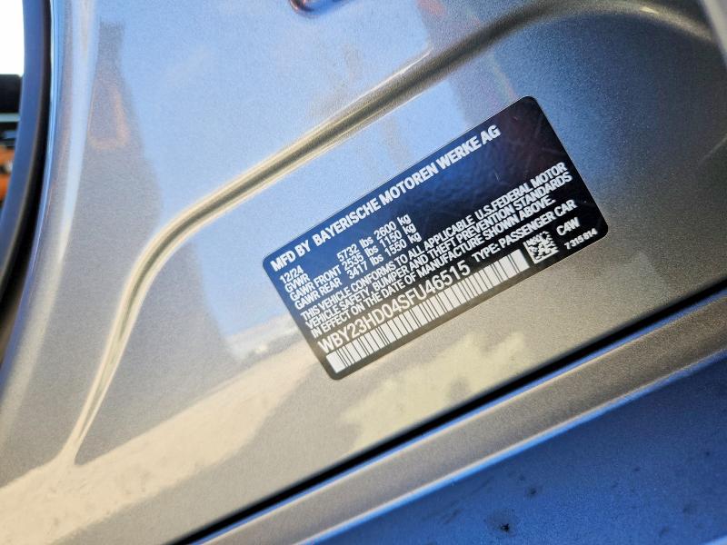 Aukcja sprzedaży 2025 Bmw I4, vin: WBY23HD04SFU46515, numer aukcji: 59924806