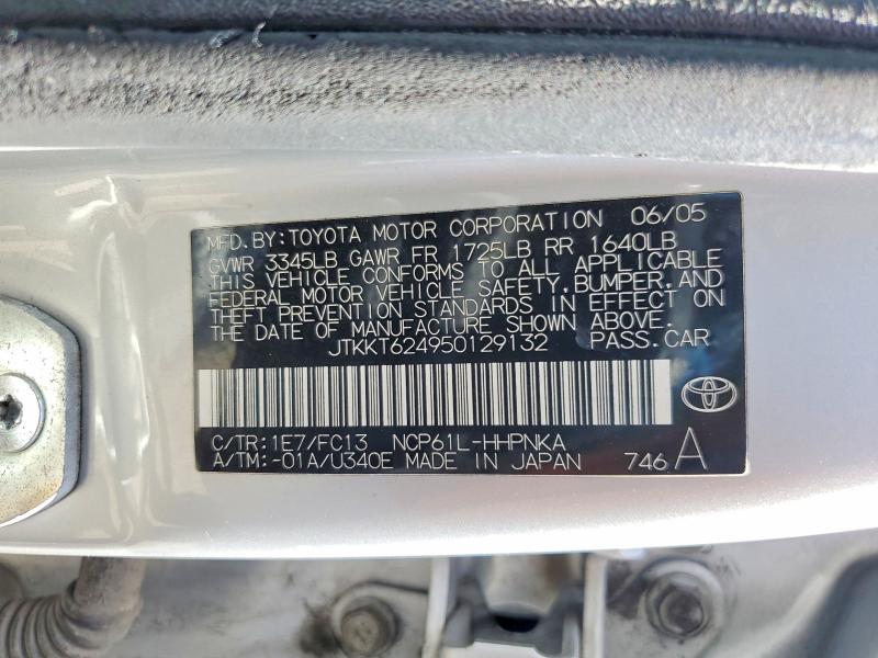 Aukcja sprzedaży 2005 Scion Xa, vin: JTKKT624950129132, numer aukcji: 59346676
