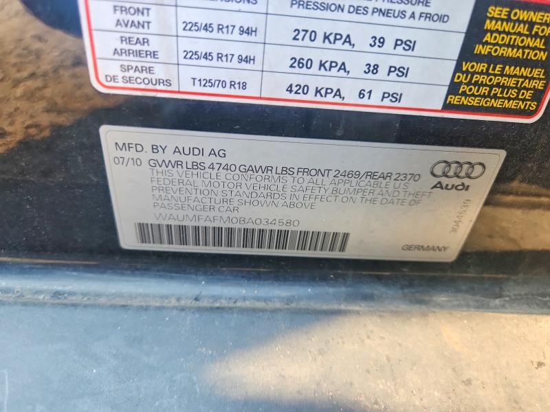 Aukcja sprzedaży 2011 Audi A3, vin: WAUMFAFM0BA034580, numer aukcji: 60245706