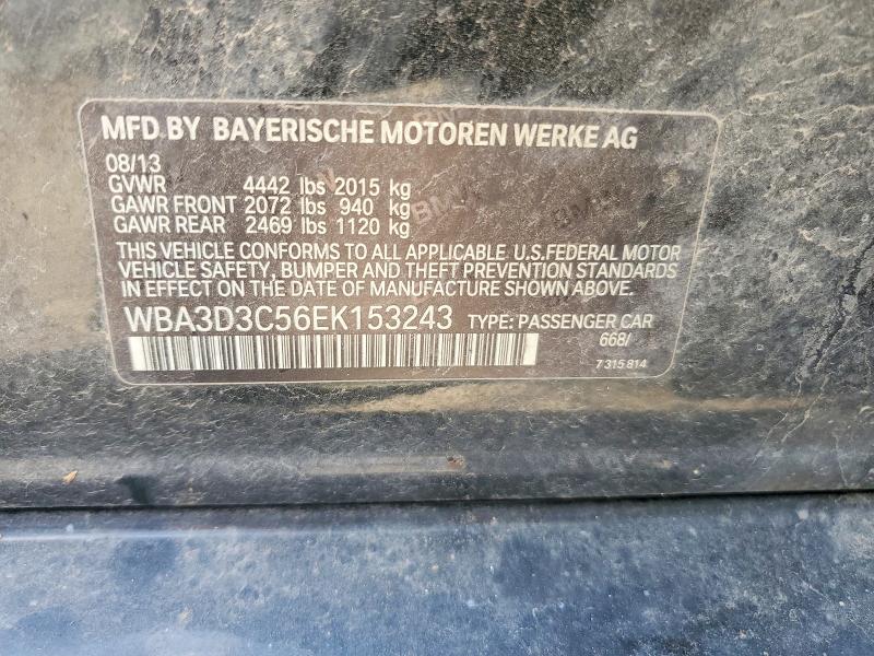 60975216 :رقم المزاد ، WBA3D3C56EK153243 vin ، 2014 Bmw 328 مزاد بيع