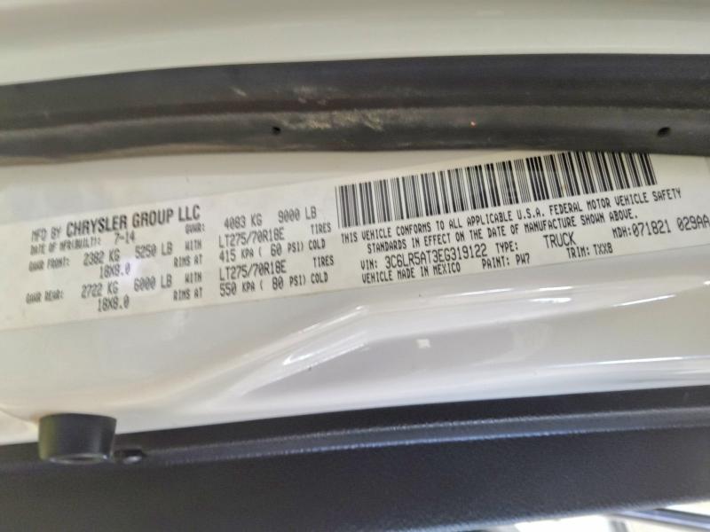 62427836 :رقم المزاد ، 3C6LR5AT3EG319122 vin ، 2014 Ram 2500 مزاد بيع