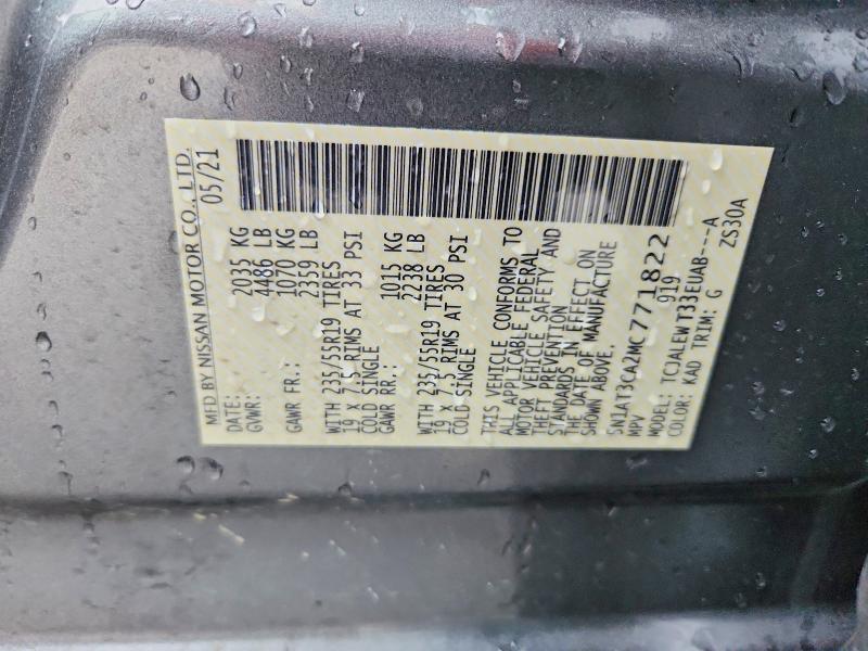 60131836 :رقم المزاد ، 5N1AT3CA2MC771822 vin ، 2021 Nissan Rogue مزاد بيع