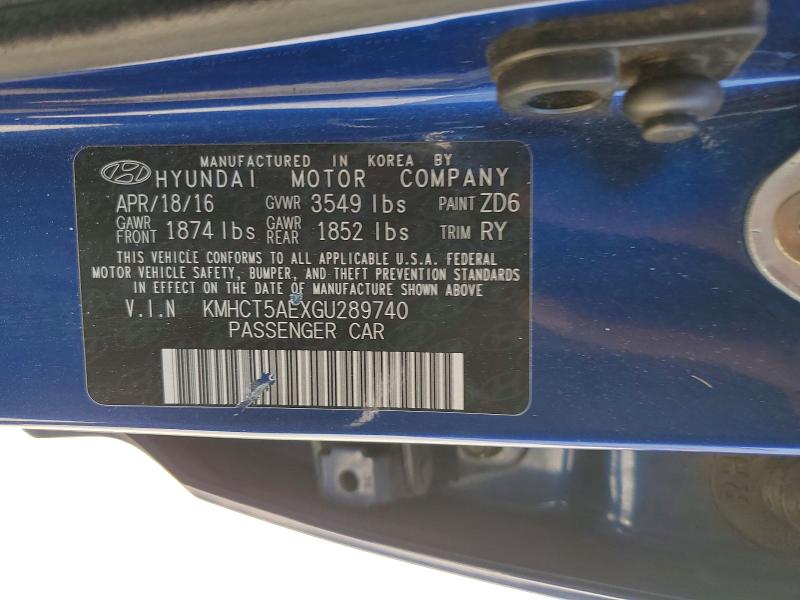 Продаж на аукціоні авто 2016 Hyundai Accent, vin: KMHCT5AEXGU289740, номер лоту: 59353466