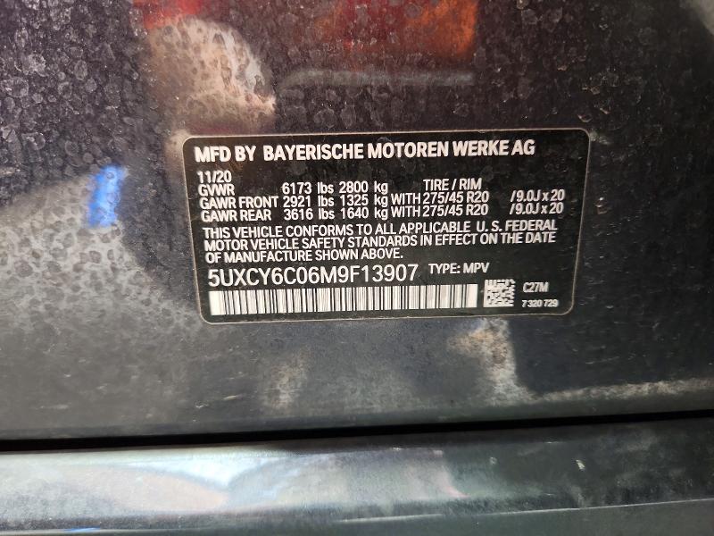 Продаж на аукціоні авто 2021 Bmw X6, vin: 5UXCY6C06M9F13907, номер лоту: 61372266