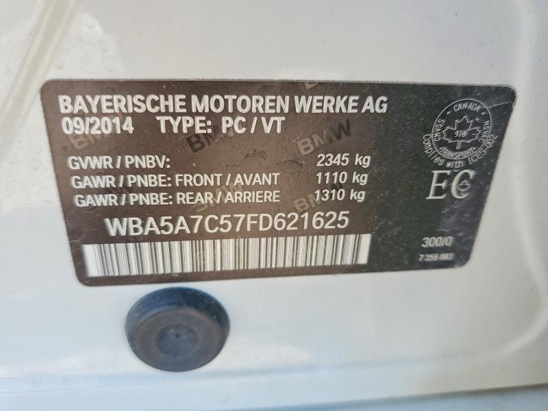 2015 Bmw 528 მანქანა იყიდება აუქციონზე, vin: WBA5A7C57FD621625, აუქციონის ნომერი: 56587366