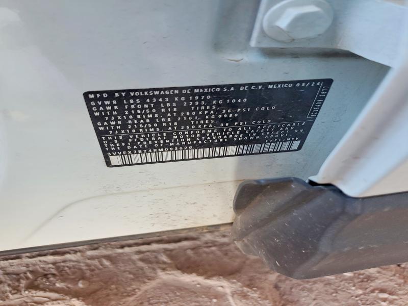 61821996 :رقم المزاد ، 3VVEX7B24RM093626 vin ، 2024 Volkswagen Taos مزاد بيع
