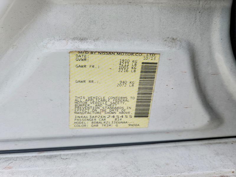 60792686 :رقم المزاد ، 1N4AL3AP2EN245455 vin ، 2014 Nissan Altima مزاد بيع
