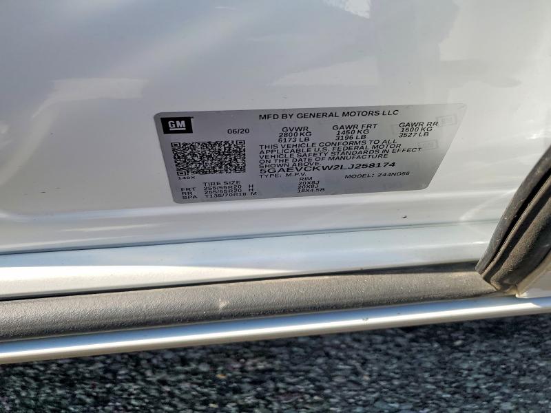 61867786 :رقم المزاد ، 5GAEVCKW2LJ258174 vin ، 2020 Buick Enclave مزاد بيع