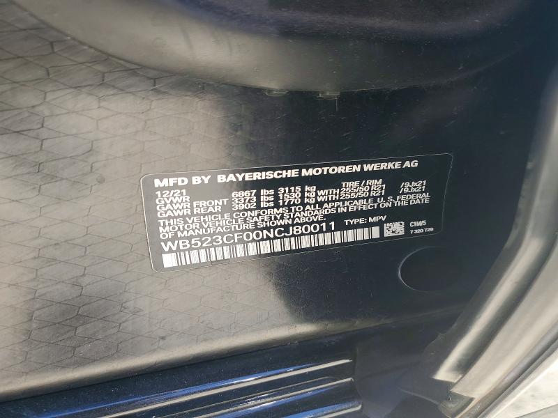 Продажа на аукционе авто 2022 Bmw Ix, vin: WB523CF00NCJ80011, номер лота: 62618386