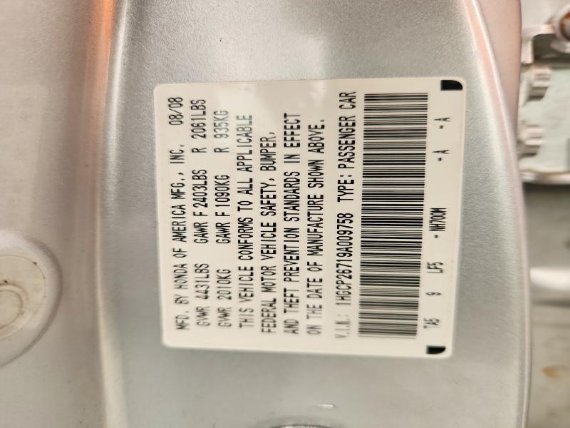 Продажа на аукционе авто 2009 Honda Accord, vin: 1HGCP26719A009758, номер лота: 61141056