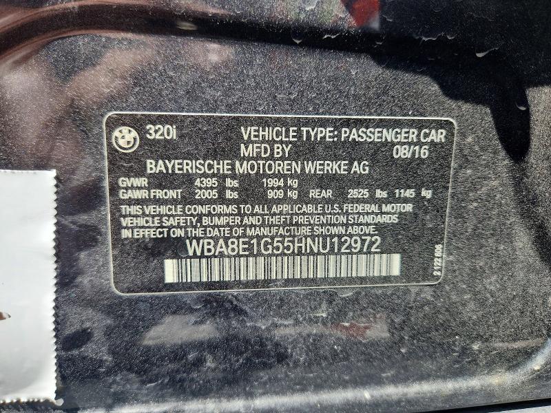 Продаж на аукціоні авто 2017 Bmw 320, vin: WBA8E1G55HNU12972, номер лоту: 59300886