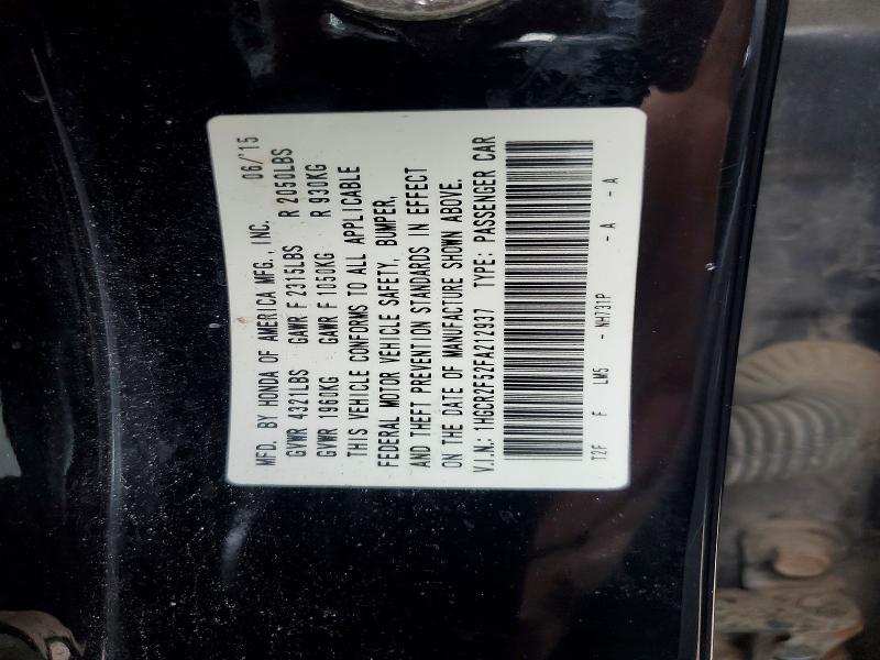 Aukcja sprzedaży 2015 Honda Accord, vin: 1HGCR2F52FA212937, numer aukcji: 62950406