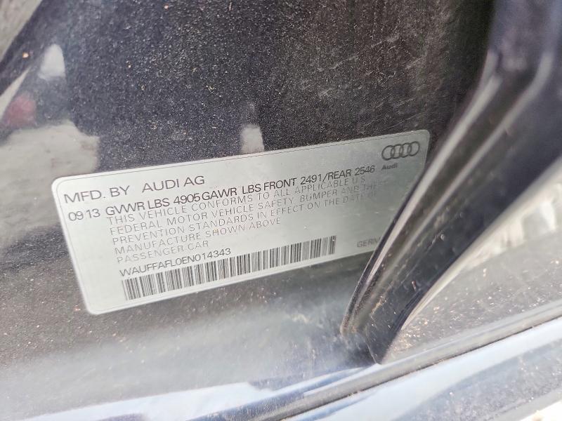 Aukcja sprzedaży 2014 Audi A4, vin: WAUFFAFL0EN014343, numer aukcji: 61055646