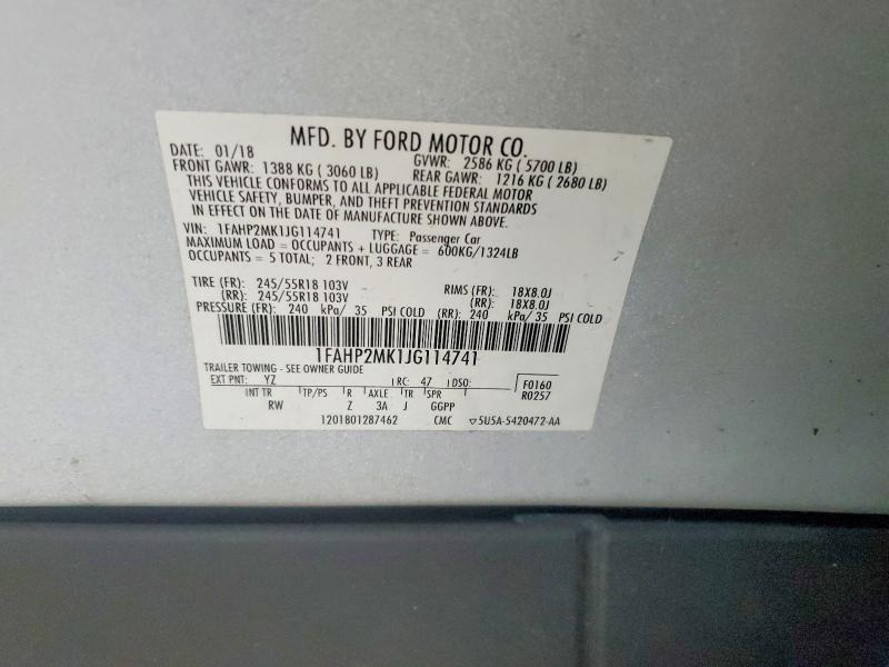 Aukcja sprzedaży 2018 Ford Taurus, vin: 1FAHP2MK1JG114741, numer aukcji: 59673316