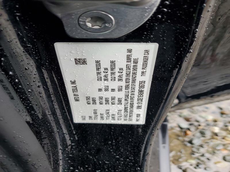 60546546 :رقم المزاد ، 5YJ3E1EA6NF186755 vin ، 2022 Tesla Model 3 مزاد بيع