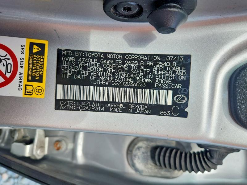 Aukcja sprzedaży 2013 Lexus Es, vin: JTHBW1GG2D2036023, numer aukcji: 61955646