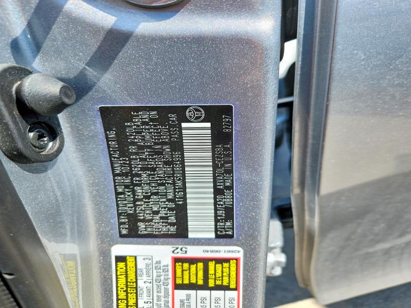 Aukcja sprzedaży 2024 Toyota Camry, vin: 4T1G11AK5RU864996, numer aukcji: 59853856