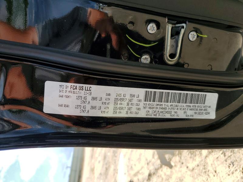 59368926 :رقم المزاد ، 1C4PJMLNXKD345932 vin ، 2019 Jeep Cher Latitude مزاد بيع