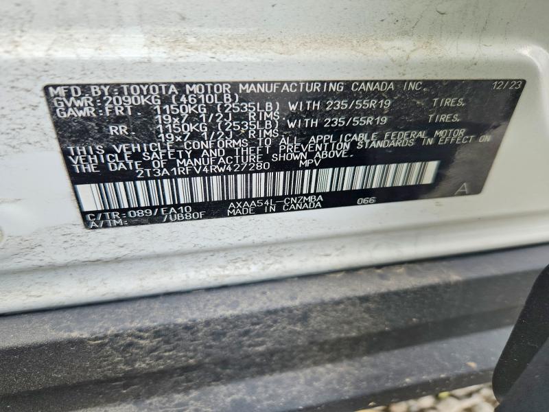 Aukcja sprzedaży 2024 Toyota Rav4, vin: 2T3A1RFV4RW427280, numer aukcji: 60762946