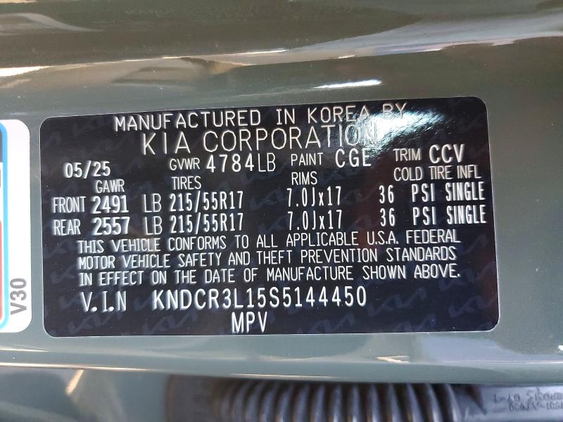 60955246 :رقم المزاد ، KNDCR3L15S5144450 vin ، 2025 Kia Niro مزاد بيع