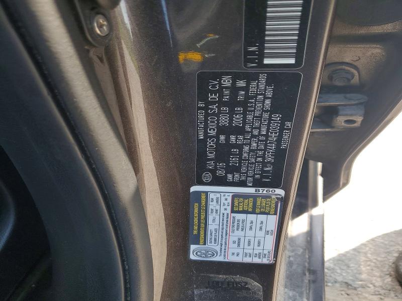 62630566 :رقم المزاد ، 3KPFK4A74HE039149 vin ، 2017 Kia Forte مزاد بيع