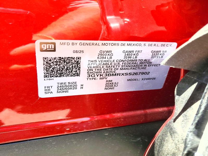 Aukcja sprzedaży 2025 Cadillac Optiq, vin: 3GYK3BMRXSS267902, numer aukcji: 62791726